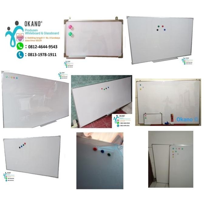 

TERMURAH - Papan Tulis Whiteboard Magnet Gatung Okano 60 x 80 cm