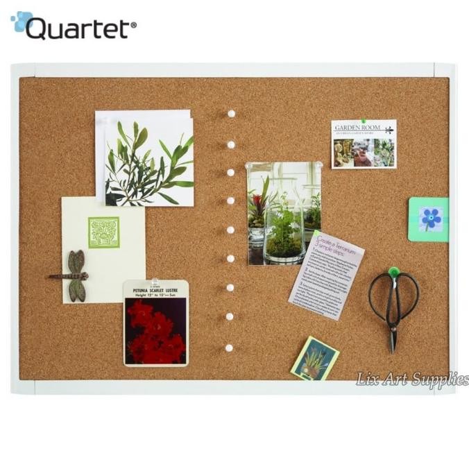 

NEW QUARTET White Frame Cork Board 43 x 58 cm (Cork board / Soft board)