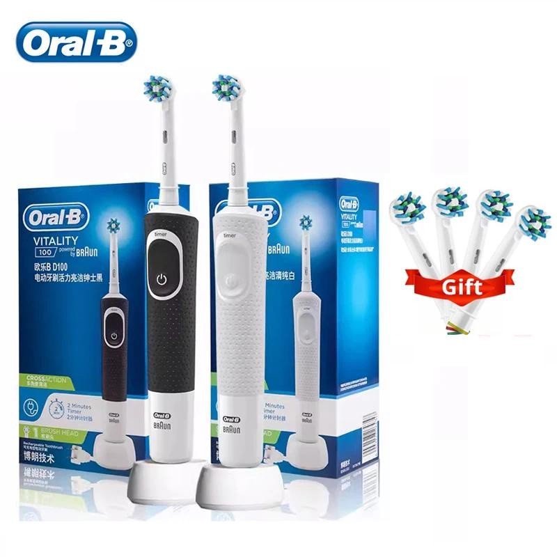 

Oral B Vitalitas 100 Sikat Gigi Elektrik Rotasi Sikat Gigi Putih Bersih dengan Pengatur Waktu 2 Menit Tahan Air Induktif Dapat Diisi Ulang |F4E9EB27|