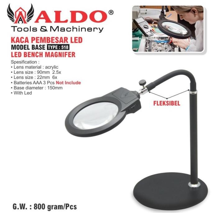 

KACA PEMBESAR LED MODEL BASE TYPE : 518 MERK ALDO