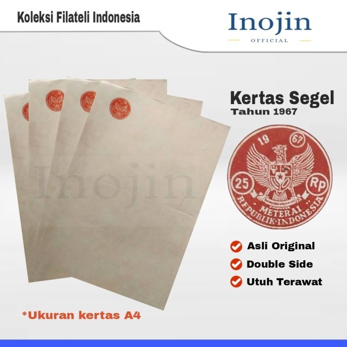 

Kertas Segel Tahun 1967 Asli