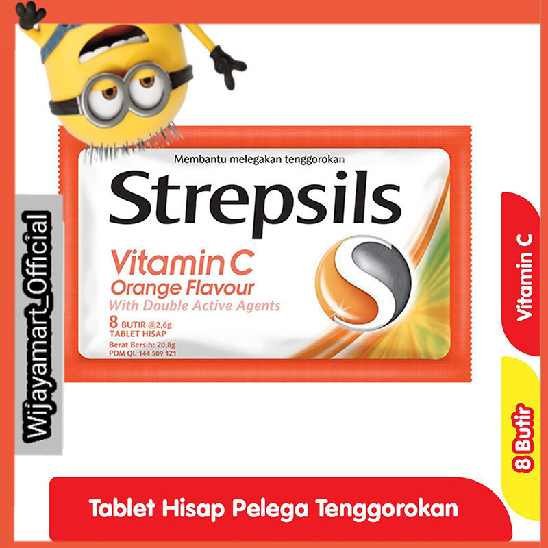 

Strepsils Vitamin C Permen Pelega Tenggorokan 8 pcs