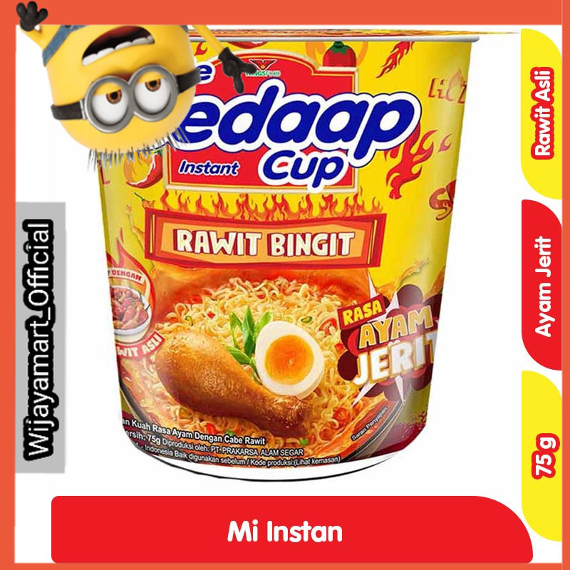 

Sedaap Mi Instan Cup Ayam Jerit 75 g