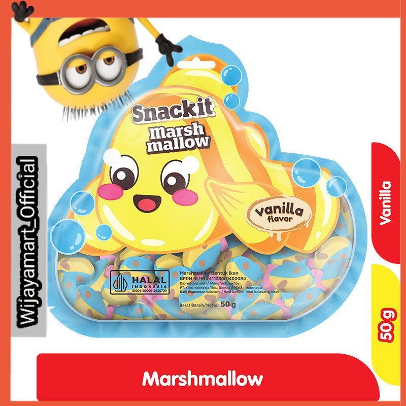 

Snackit Marshmallow Bentuk Ikan Vanila 50 g