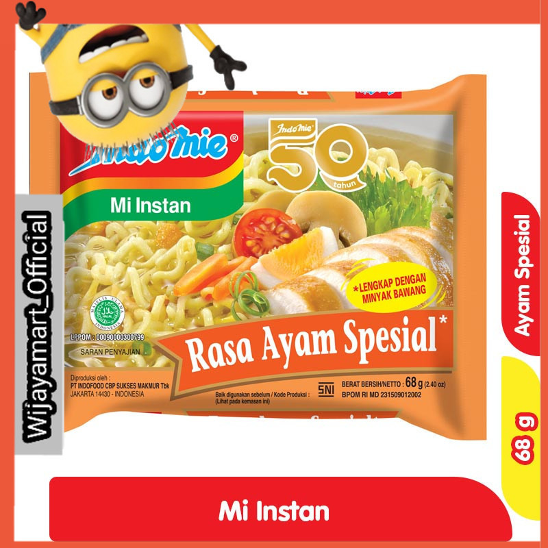 

Indomie Mi Instan Ayam Spesial 68 g