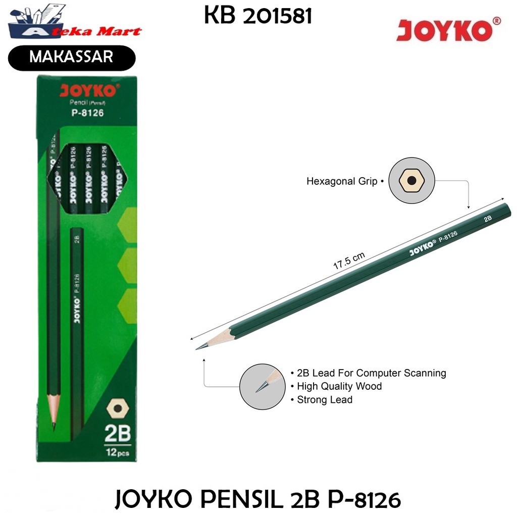 

[1PCS] ] JOYKO P-8126 PENSIL 2B P-8126