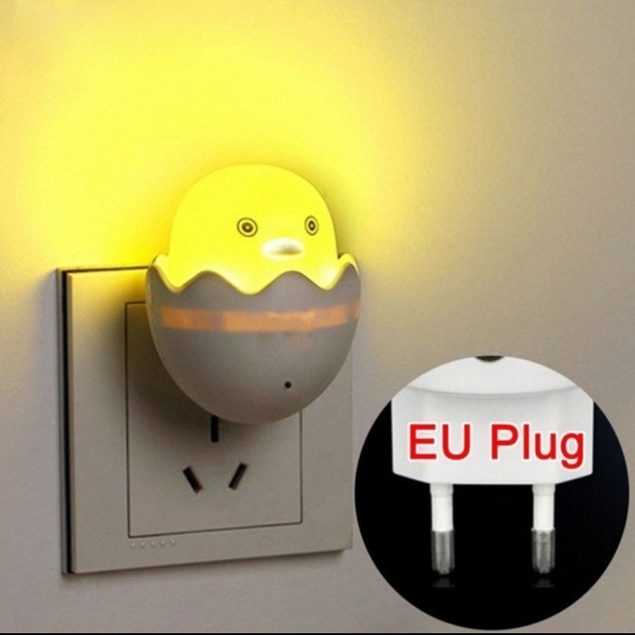 ~~~] Lampu Tidur Sensor Cahaya Lampu Bebek Warna Kuning Lampu Kamar Tidur