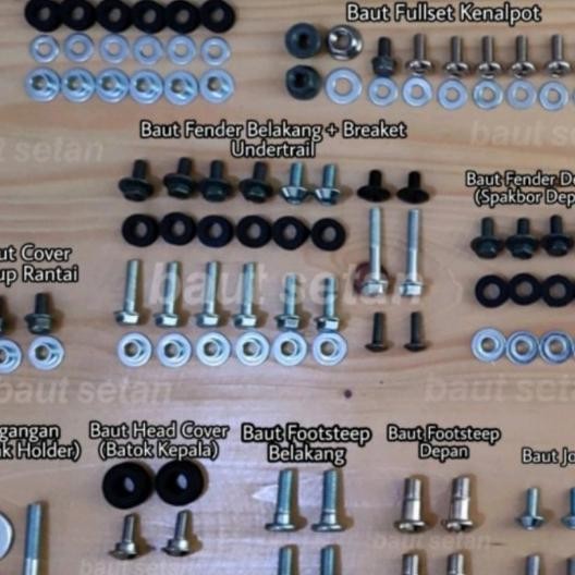 Baut Lengkap Set Body Klx 150L/Baut Full Body Klx 150Bf/Dtraer