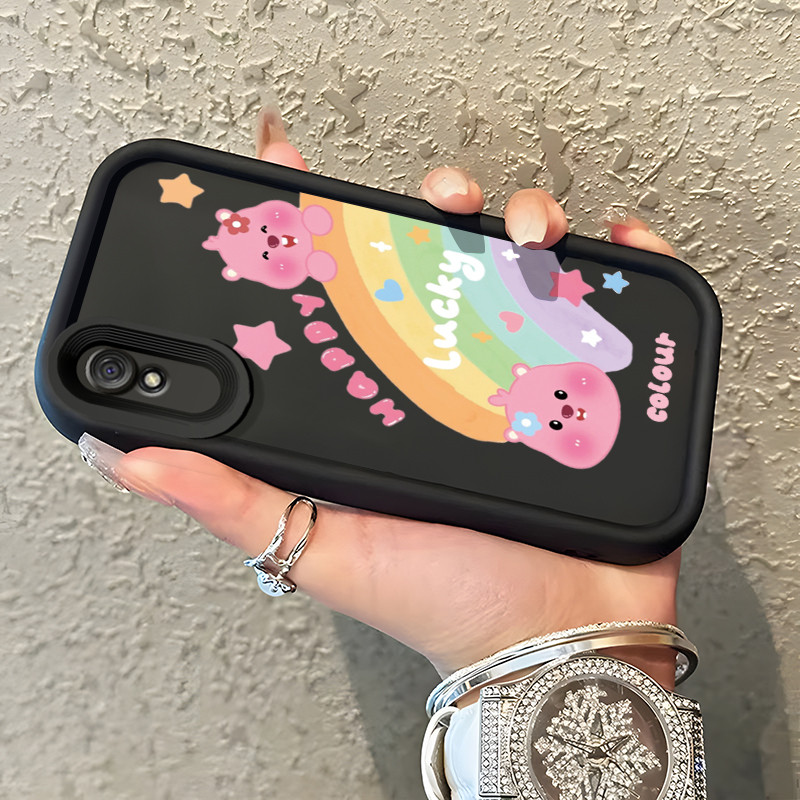 Casing Hp Untuk Xiaomi Redmi 9A Redmi 9i Redmi 9T Redmi 9 Power Case Casing HP pola pelangi dan Loop