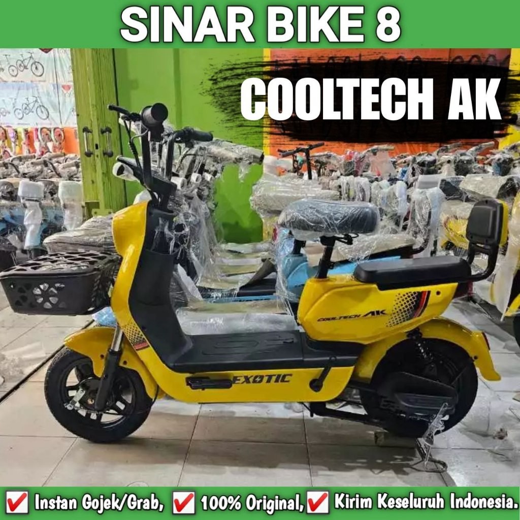 MURAH SEPEDA LISTRIK EXOTIC BROSWAY 3.0 //COOLTECH AK // VELOCE V3 BATERAI 48V 12AH POWER 500 WATT