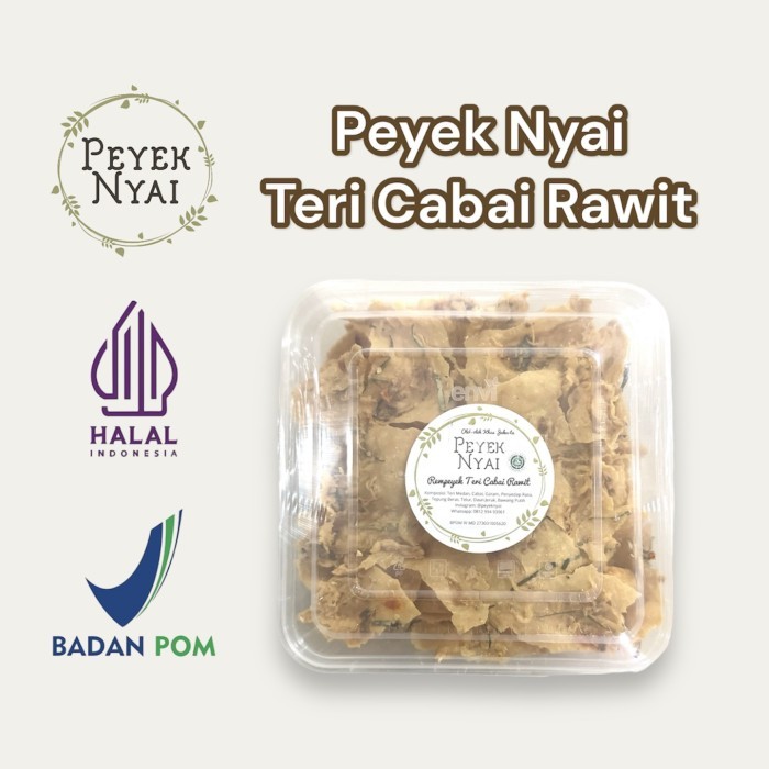 

Terlaris Rempeyek Peyek Nyai Teri Cabai Rawit (Large) SALE