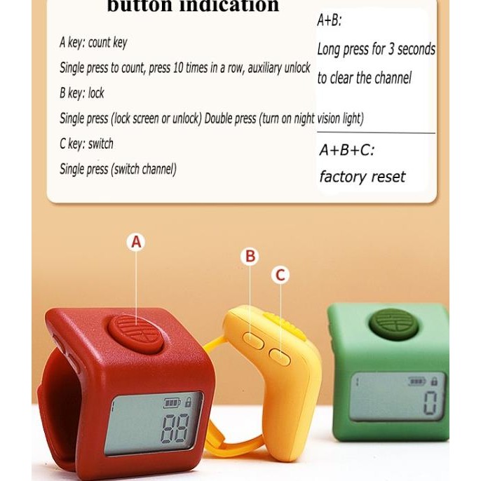 Tasbih Digital Led Rechargeable Tally Counter 9 Charging