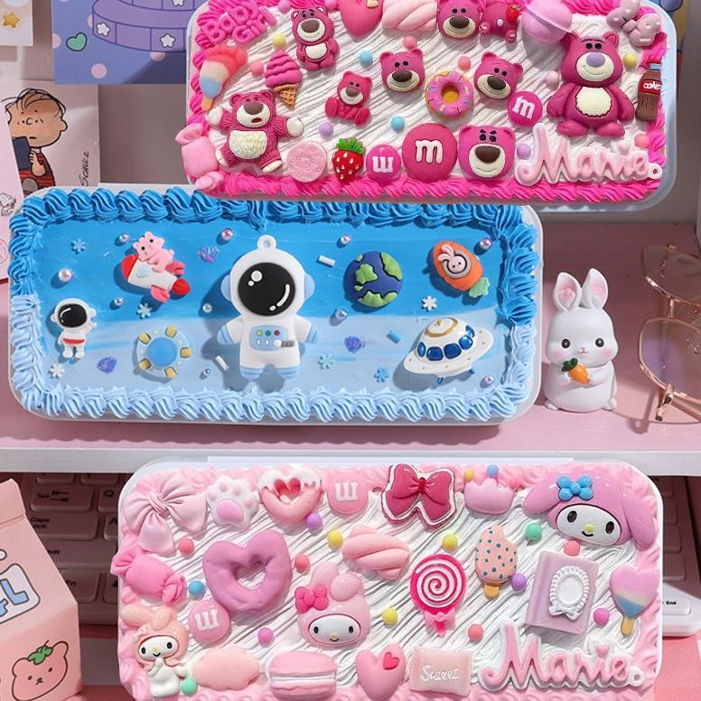 

It34 DIY Pencilcase / Kit Kotak Pensil DIY / DIY Deco Cream Kit / DIY Kotak Pensil / Kotak Pensil DIY Deco Cream Kit / Tempat Pensil Menghias Murah