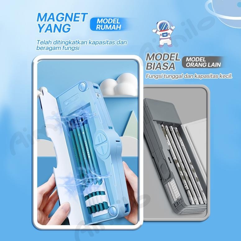 

COD [READY] Aimilo Tempat Pensil Multifungsi Kotak Pensil Anak Lengkap Peruncing Gunting Isolasi Penghapus Penggaris Alat Tulis Sekolah gfd-12