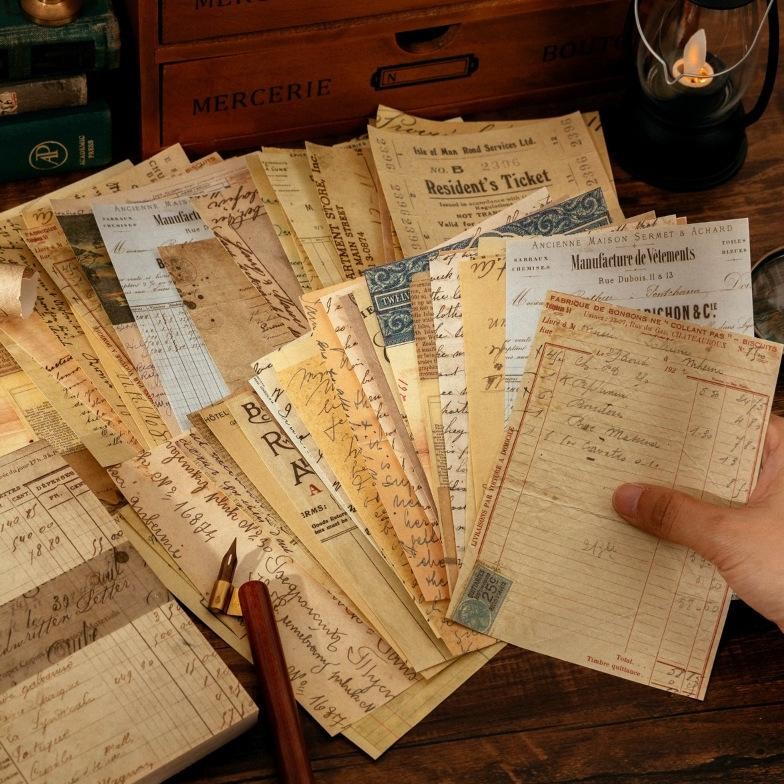 

QIG-1722 MAPLESOL100 LEMBAR AESTHETIC DECO PAPER VINTAGE RETRO SCRAPBOOK / JOURNALING KIT / KERTAS DECO 100 Lembar Vintage Junk Journal Scrapbook Viral