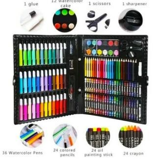 

Am67 [1300gr] T871 | Crayon Set 150pcs / Alat Menggambar Mewarnai Dan Melukis Isi 150 pcs Untuk Anak-Anak | Kit Art Supplies Painting Set For Children / Krayon Hadiah Kado Ulang Tahun Birthday Gift Premium