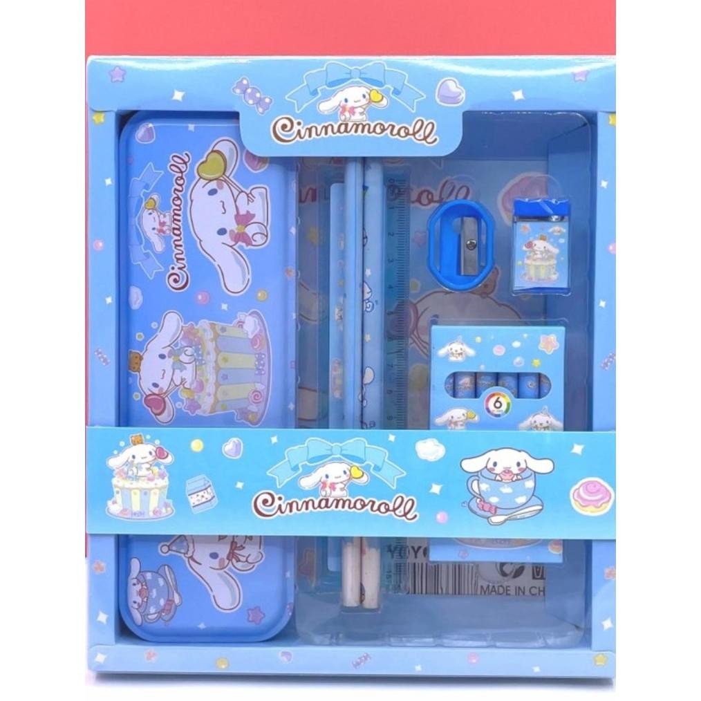 

rd-67 Kotak Pensil Anak Set 7 in 1 Stationery/Sekolah Sanrio Alat Tulis Set Kotak Pensil Murah