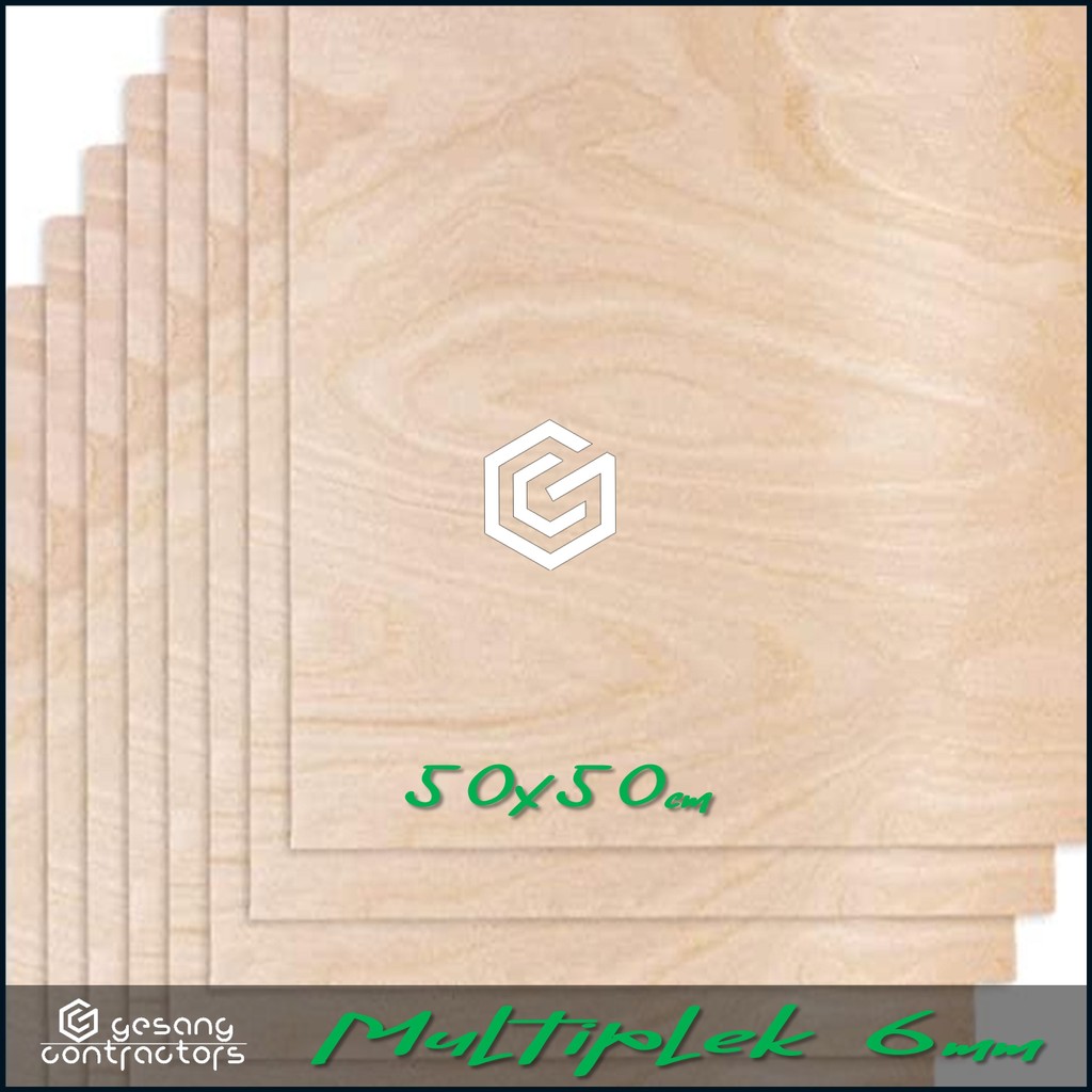 Multiplek Triplek 6mm Ukuran 50x50 cm ( 6 mm | 50x50cm | 50 x 50 cm )