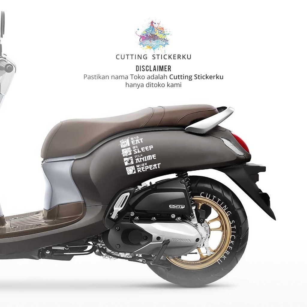 Cutting Stiker Anime Repeat Me Variasi Motor Mobil Sticker Timbul Keren Nyala Dasbor Spakbor Visor B