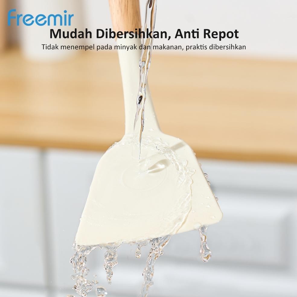 Am67 [Official Mall] Freemir Spatula Silikon Beige Peralatan Dapur Berkualitas Murah