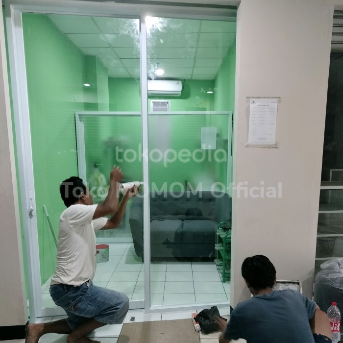 Terlaris Pintu kusen aluminium sliding geser Kaca Untuk Mini Kantor SALE