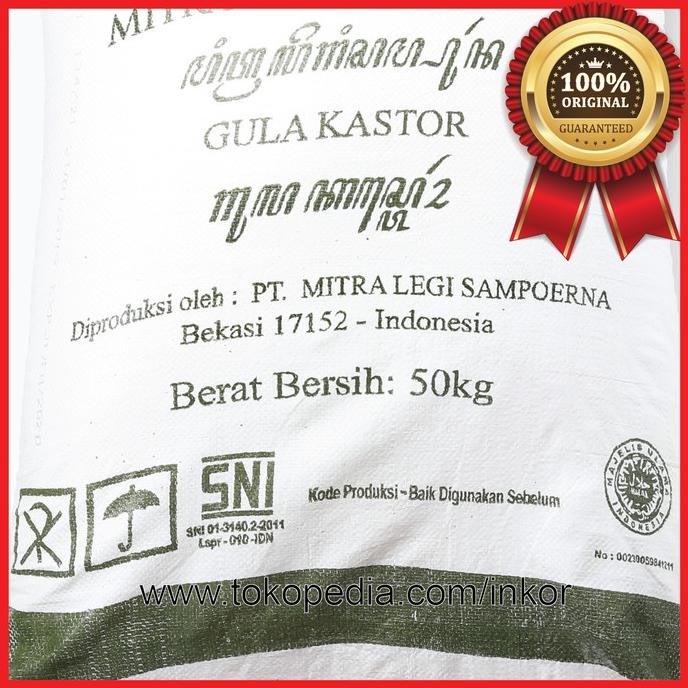 

[GOJEK/GRAB] GULA KASTOR MLS GULA HALUS 50KG