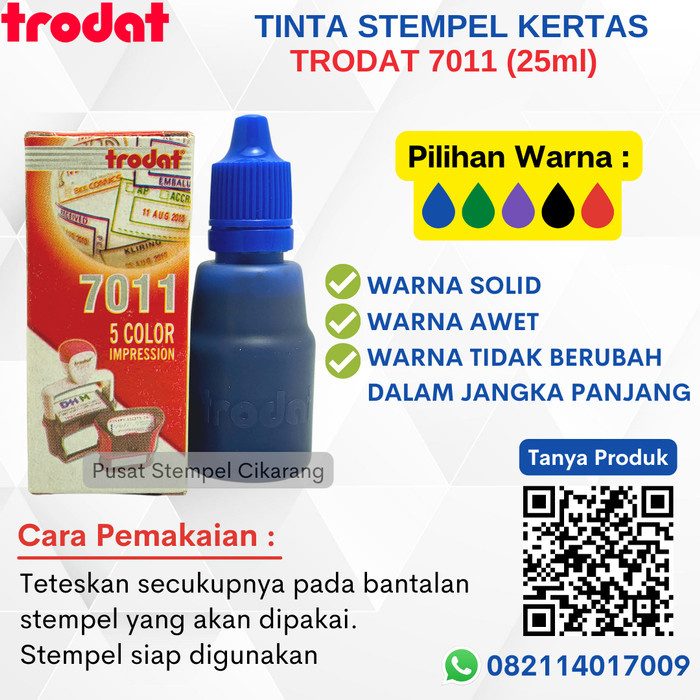 

TINTA STEMPEL /TINTA STEMPEL KERTAS TRODAT 7011 25ML [READY STOCK!!]