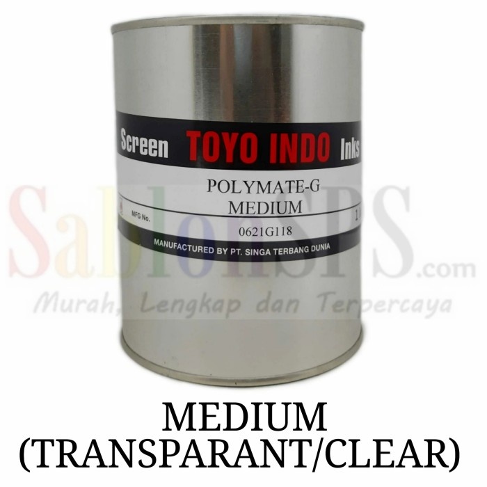 

TINTA TOYO POLYMATE MEDIUM TINTA SABLON PLASTIK 1KG