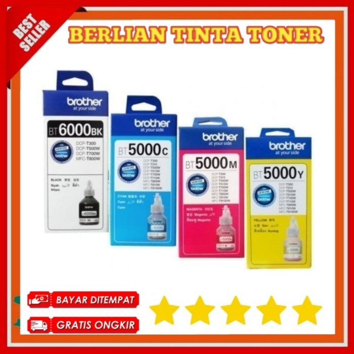 

TINTA BROTHER BT5000 BT6000 1SET COLOR BARU