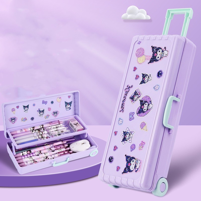 

WRQ TEMPAT PENSIL PENCIL CASE LARGE CAPACITY ANIME KARTUN PENSIL KASUS TROLI KOTAK ALAT TULIS LUCU