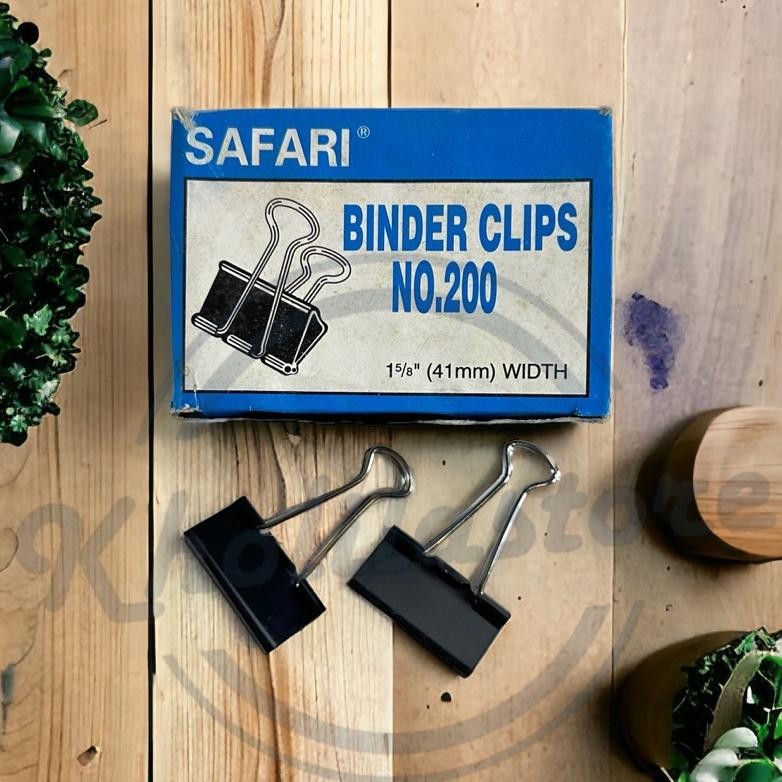 

(12 pcs) Binder Clips 200 / Penjepit Kertas Safari No. 200 LARIS