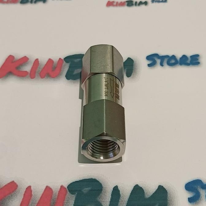 [ Ek ] Check Valve / One Way Valve 1/4 Inch Npt Stainless 304  Ready