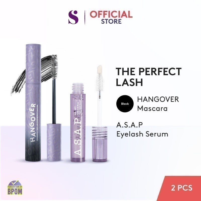 SOMETHINC [2 PCS] The Perfect Lash Kit (Hangover Mascara x ASAP Eyelash Serum) | Waterproof Mascara,