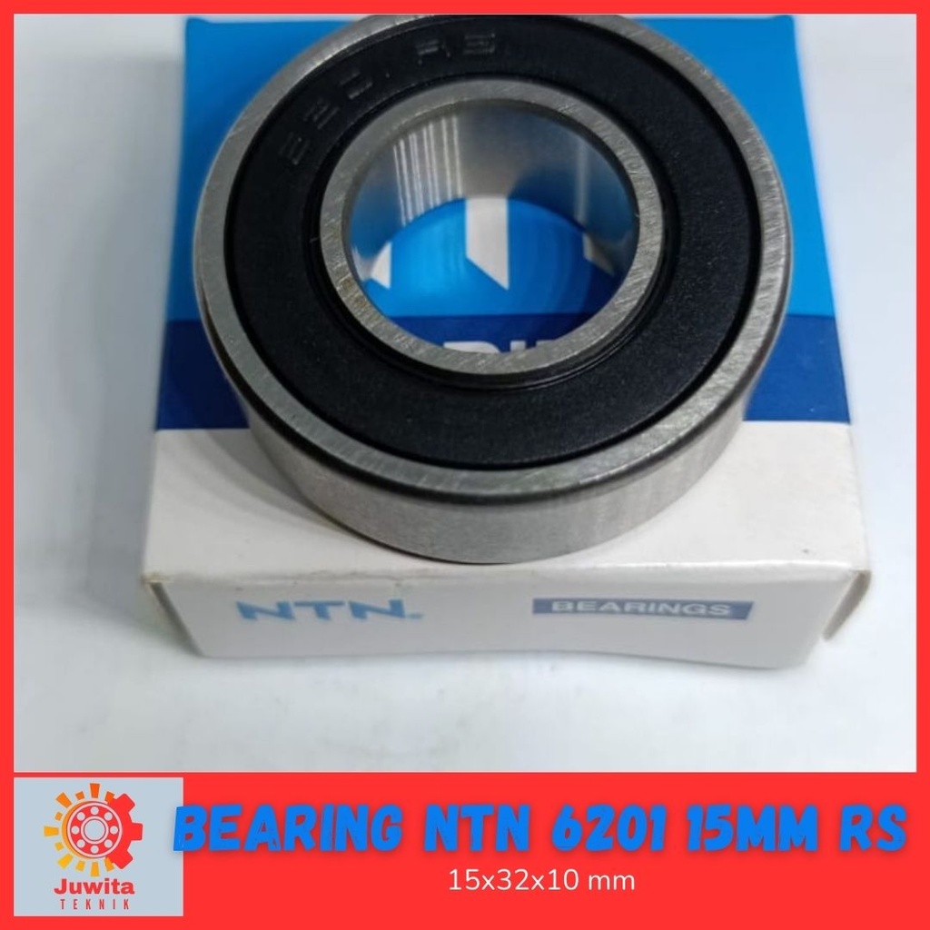Bearing Lahar NTN 6201 15MM RS Japan Laher Klaher Tutup Karet Dua Sisi