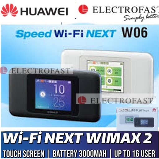 HUAWEI ELITE 6 MIFI 4G Modem Wifi Mobile Portable CAT12 W06 Wimax 2 Modem Touchscreen