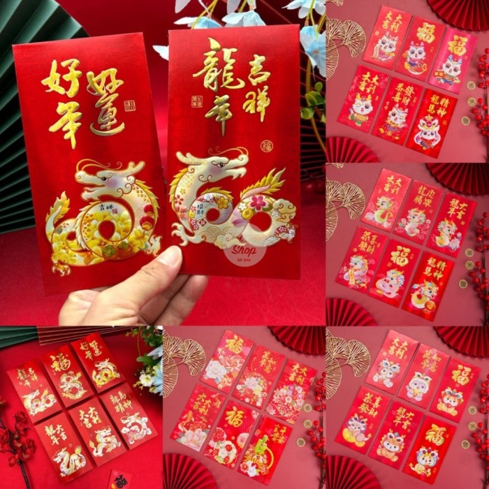 

*#*#*#] Angpao Imlek Naga 2024 Glossy Merah 3D Premium Panjang YNXRX Grosir