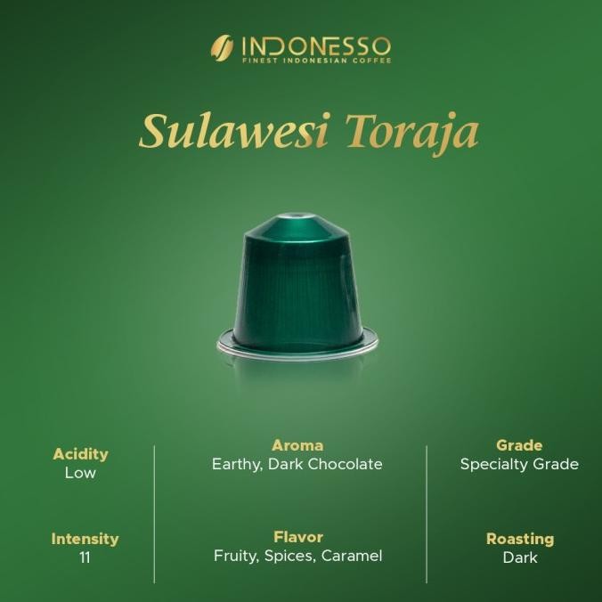

Terlaris Indonesso 10+2 Sulawesi Toraja Nespresso Coffee Capsules/Kapsul Kopi Ready Stok