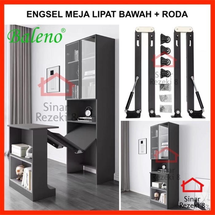 ENGSEL MEJA LIPAT BAWAH + RODA BALENO / FOLD DOWN LEMARI MEJA TARIK