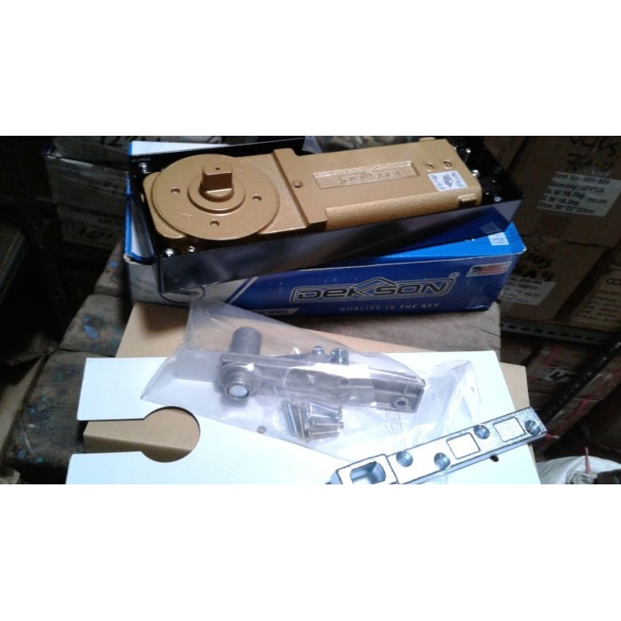 FLOOR HINGE DEKSON 84 + STANG + TOP PIVOT ENGSEL TANAM PINTU KACA