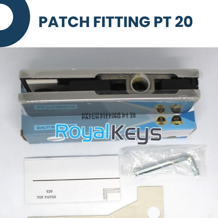 PATCH FITTING DAVINCI PT 20 PENJEPIT ENGSEL PINTU KACA ATAS