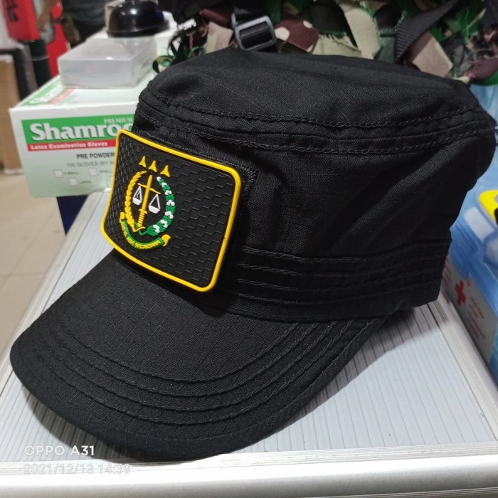 Auliya Topi Komando Perekat Hitam Patch Kejaksaan