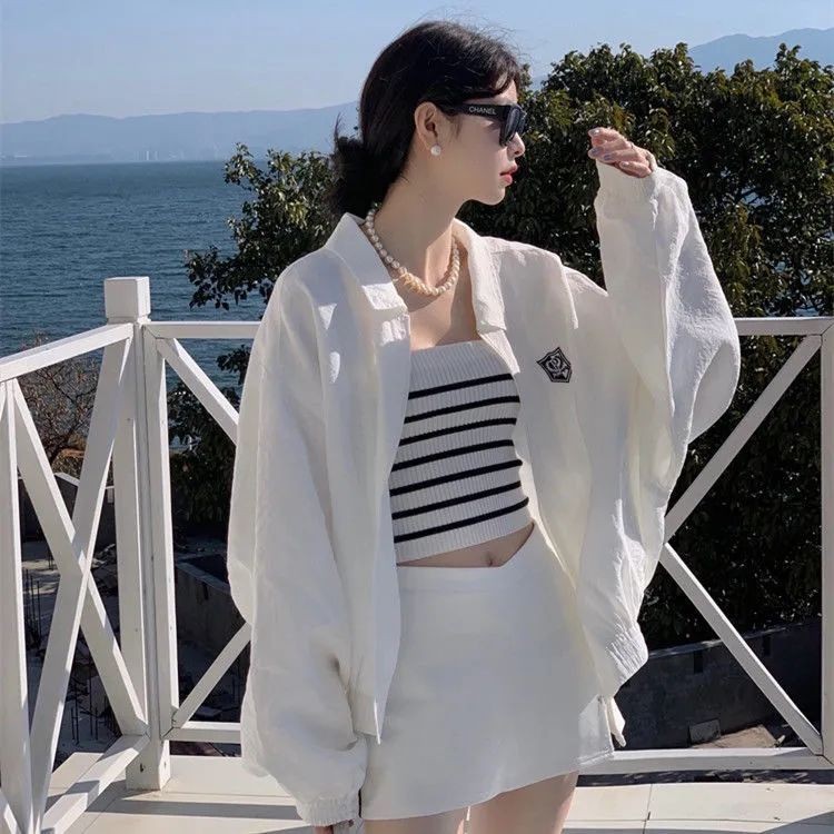 Women's Korean-Style Loose Spring and Autumn Thin Casual Exercise Cardigan Jacket