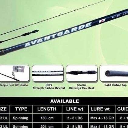 lagi promoo... rod spinning hinomiya avantgarde light jigging