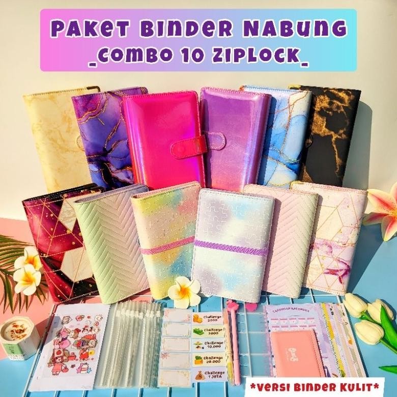 

PROMO [10 Ziplock] Part 2 Paket binder Nabung binder keuangan ukuran A6 Am67