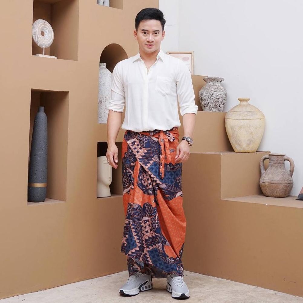 Iqr-914 Granito.Id - Sarung Srikandi Kawung Batik Pria Wanita Sarung Rok Lilit Tenun Asli Sumba Tora