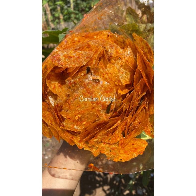 

10.10 Kripca / Keripik Kaca 500Gram Pedas Daun Jeruk Grosir