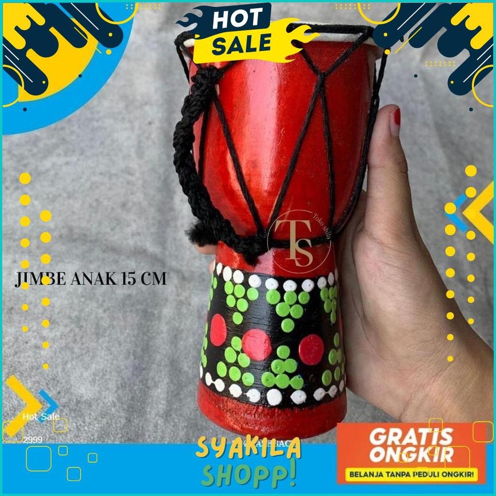 Jimbe Murah Ukuran 15 Cm  Jimbe Alat Musik Reggae Gendang Marawis (Cod)