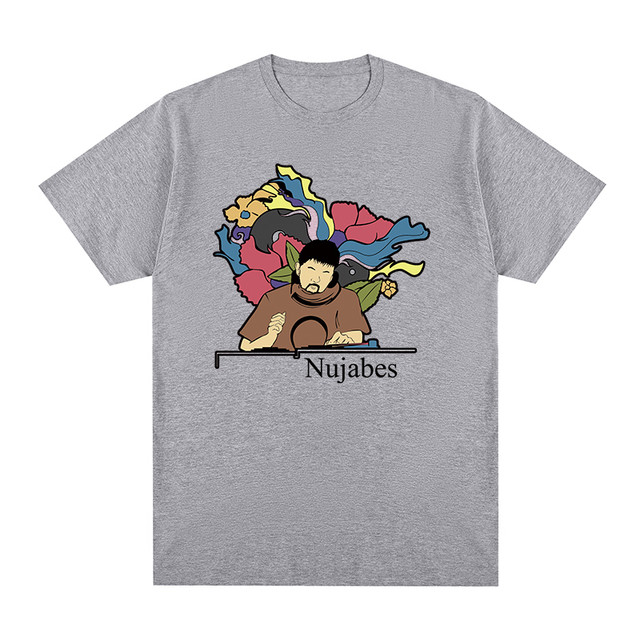 Kaos hitam cotton T-shirt Nujabes Hip-Hop T-shirt Samurai Champloo Katun Pria T shirt Baru TSHIRT Wa