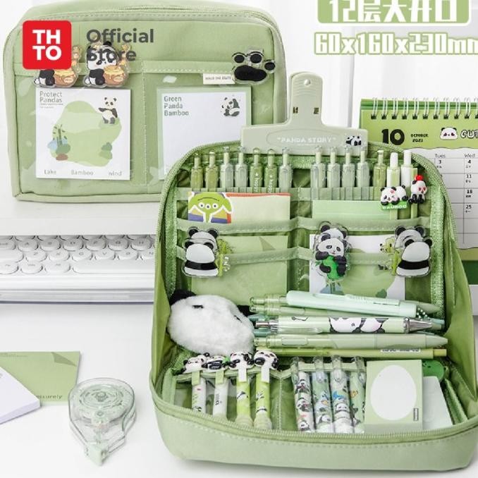 

THTO 12 Layer Tas Tempat Pensil Case Pouch Anak Kapasitas Besar A020 bs