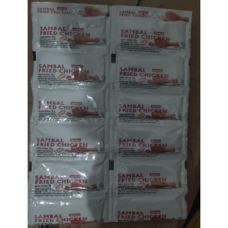 

Sambal Fried Chiken Indofood 8G Isi 24Pcs/12Pcs - Kraton Tanjung Mart